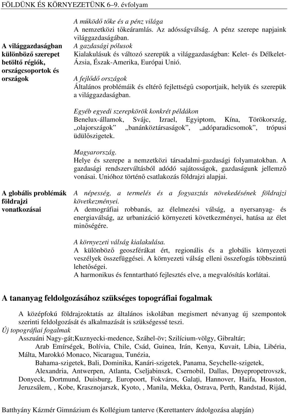 A fejlődő országok Általános problémáik és eltérő fejlettségű csoportjaik, helyük és szerepük a világgazdaságban.