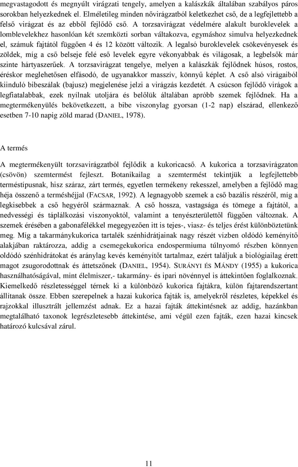 A torzsavirágzat védelmére alakult buroklevelek a lomblevelekhez hasonlóan két szemközti sorban váltakozva, egymáshoz simulva helyezkednek el, számuk fajtától függően 4 és 12 között változik.