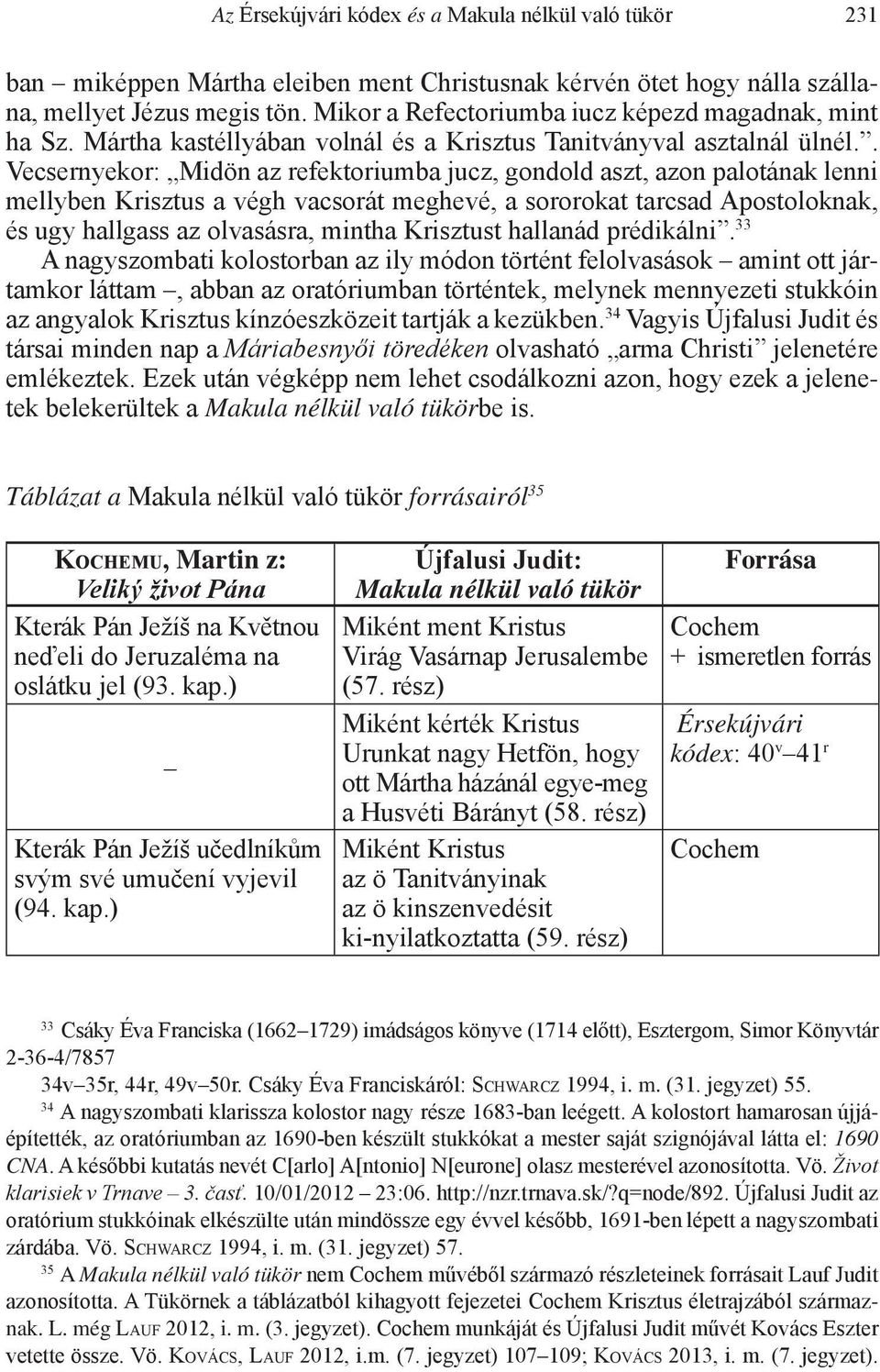 . Vecsernyekor: Midön az refektoriumba jucz, gondold aszt, azon palotának lenni mellyben Krisztus a végh vacsorát meghevé, a sororokat tarcsad Apostoloknak, és ugy hallgass az olvasásra, mintha