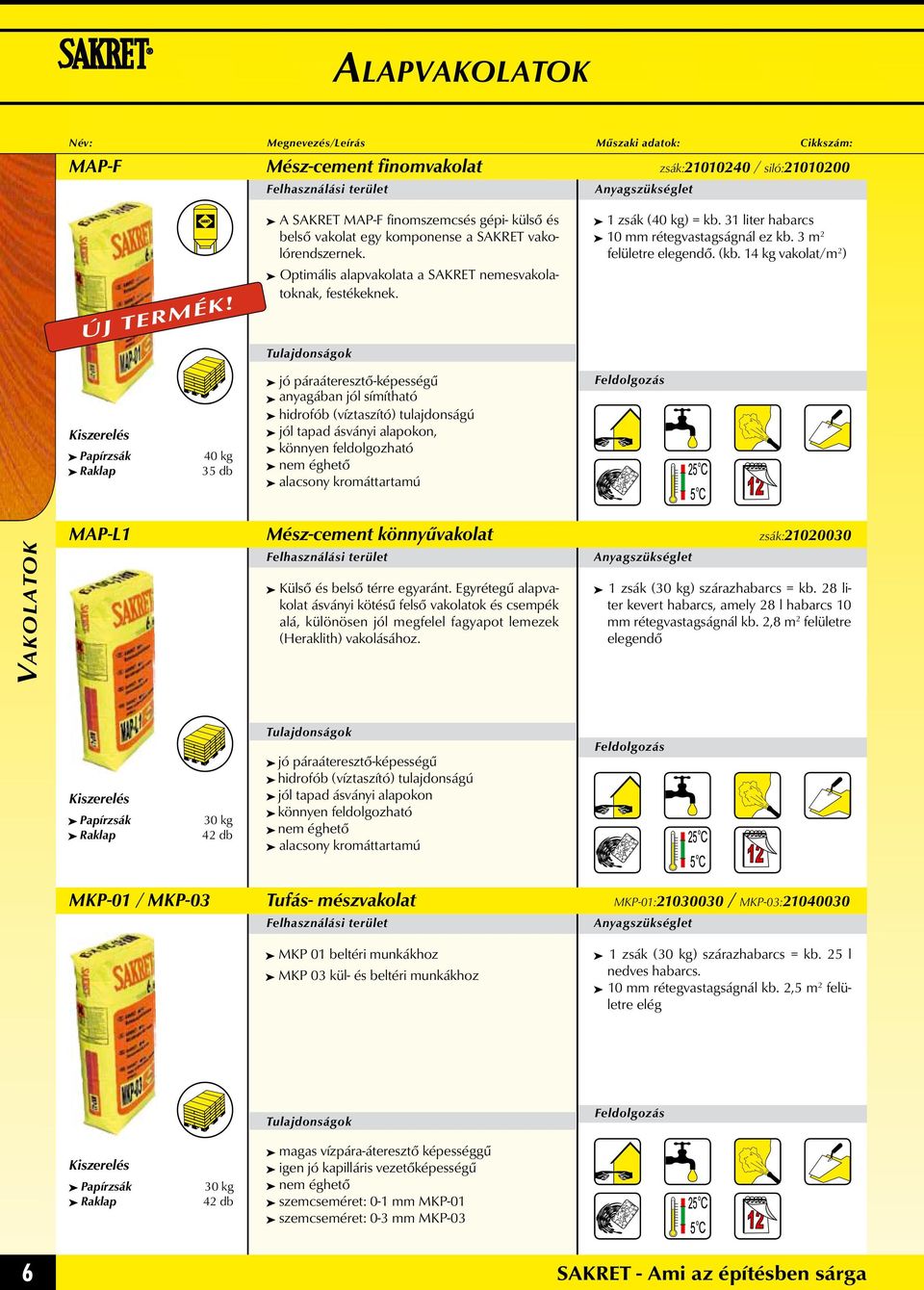 31 liter habarcs 10 mm rétegvastagságnál ez kb. 3 m 2 felületre elegendő. (kb.