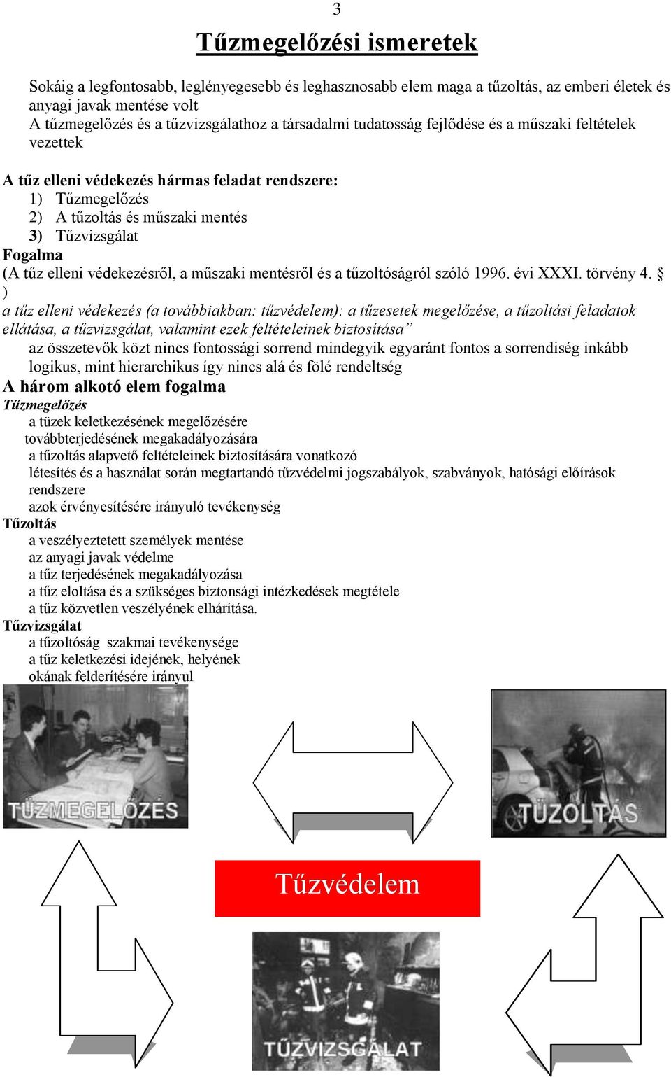 védekezésről, a műszaki mentésről és a tűzoltóságról szóló 1996. évi XXXI. törvény 4.