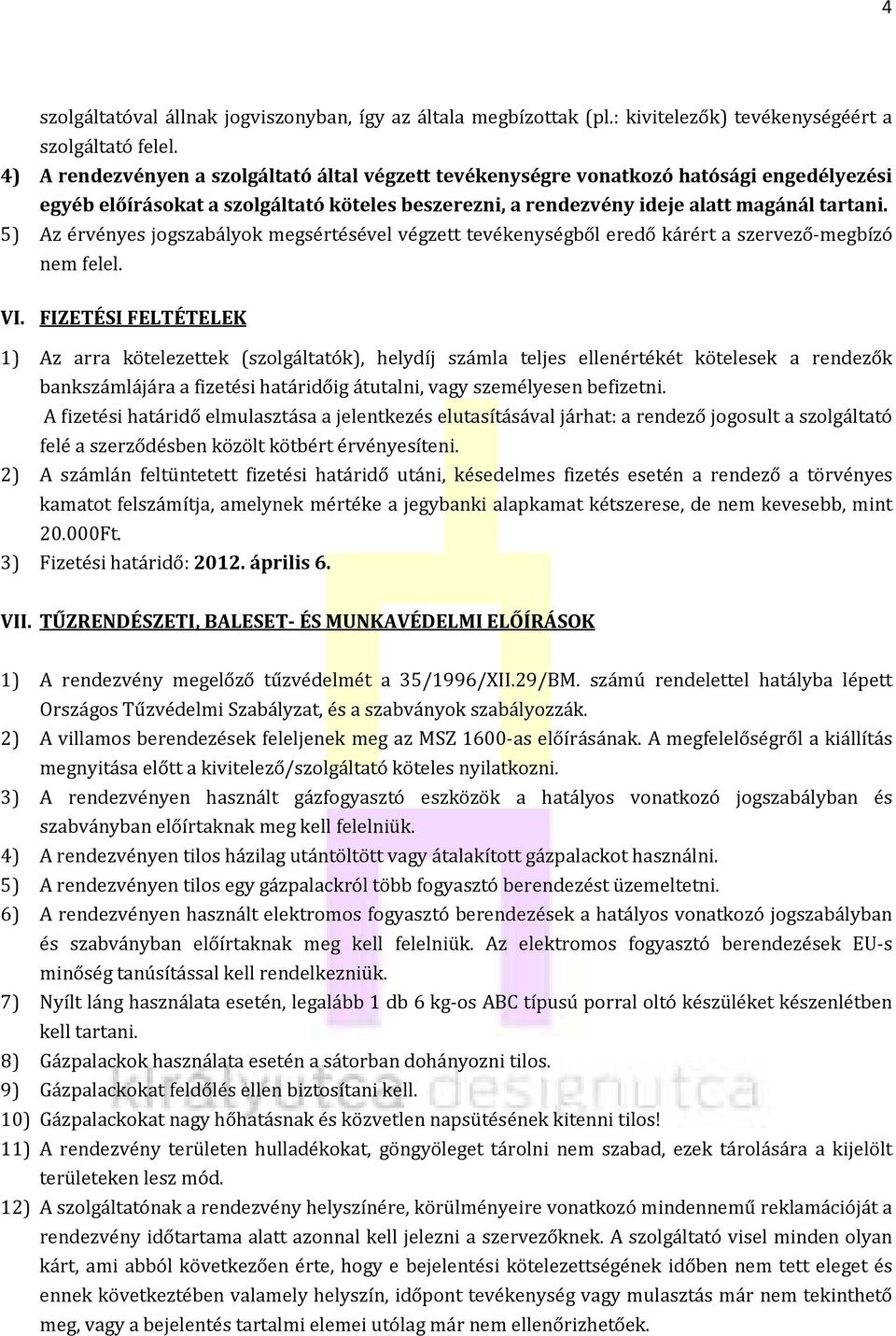 Rendezvény Szabályzat - PDF Ingyenes letöltés