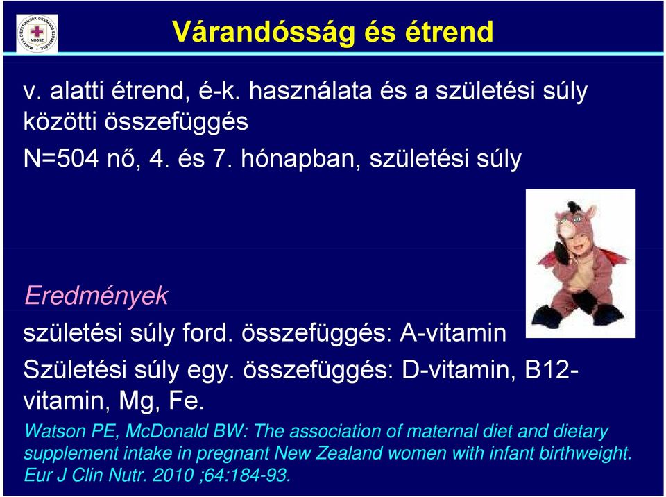 összefüggés: D-vitamin, B12- vitamin, Mg, Fe.