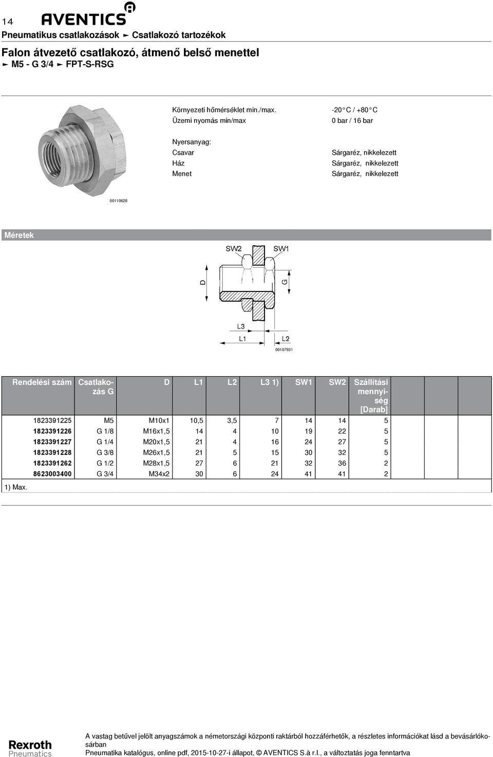 1/8 M16x1,5 14 4 10 19 22 5 1823391227 1/4 M20x1,5 21 4 16 24 27 5 1823391228 3/8