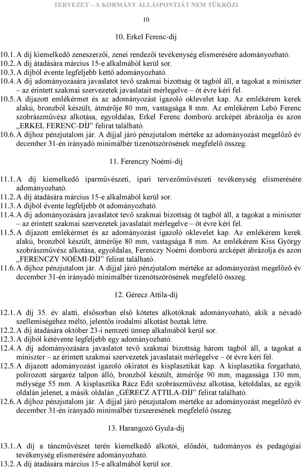 A díjazott emlékérmet és az adományozást igazoló oklevelet kap. Az emlékérem kerek alakú, bronzból készült, átmérője 80 mm, vastagsága 8 mm.