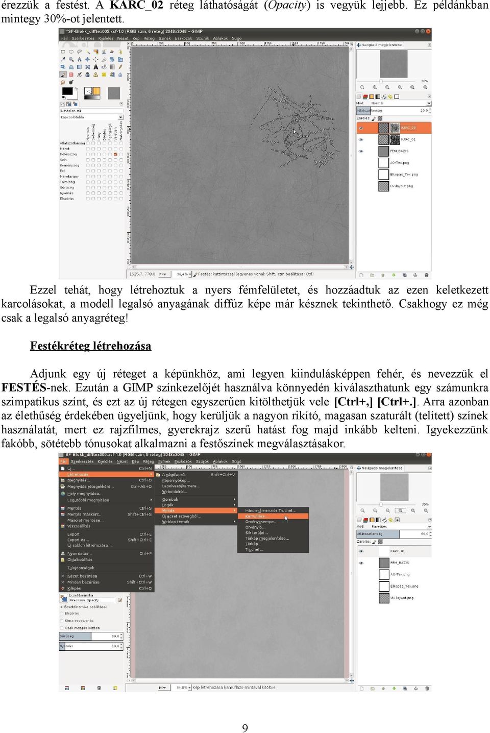 010 A diffúz textúra (Diffuse Texture) elkészítése GIMP-ben - PDF Ingyenes  letöltés
