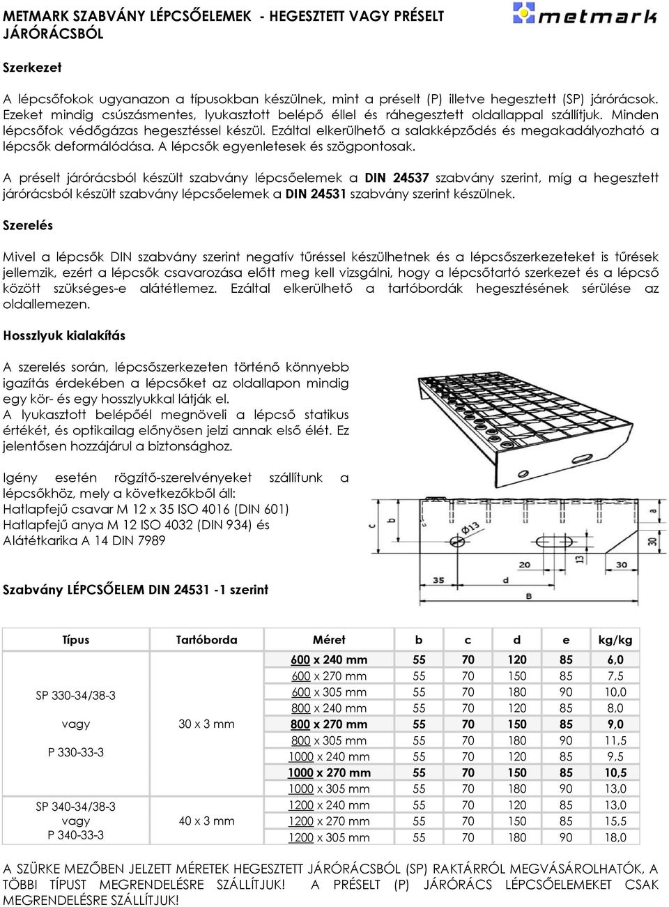 Ezáltal elkerülhető a salakképződés és megakadályozható a lépcsők deformálódása. A lépcsők egyenletesek és szögpontosak.