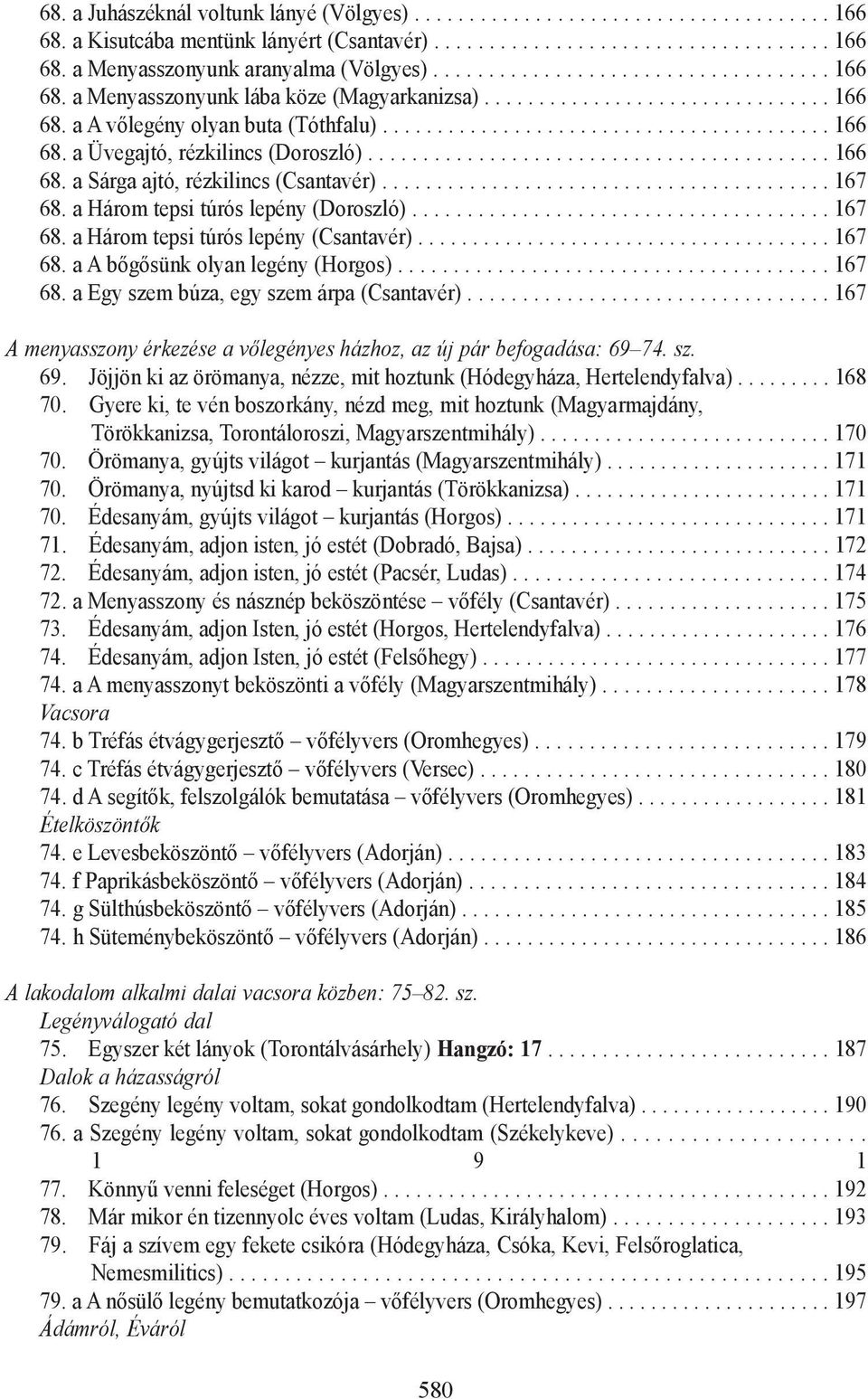 ......................................... 166 68. a Sárga ajtó, rézkilincs (Csantavér)......................................... 167 68. a Három tepsi túrós lepény (Doroszló)...................................... 167 68. a Három tepsi túrós lepény (Csantavér).