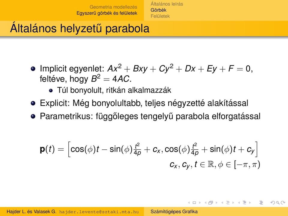 Túl bonyolult, ritkán alkalmazzák Explicit: Még bonyolultabb, teljes négyzetté