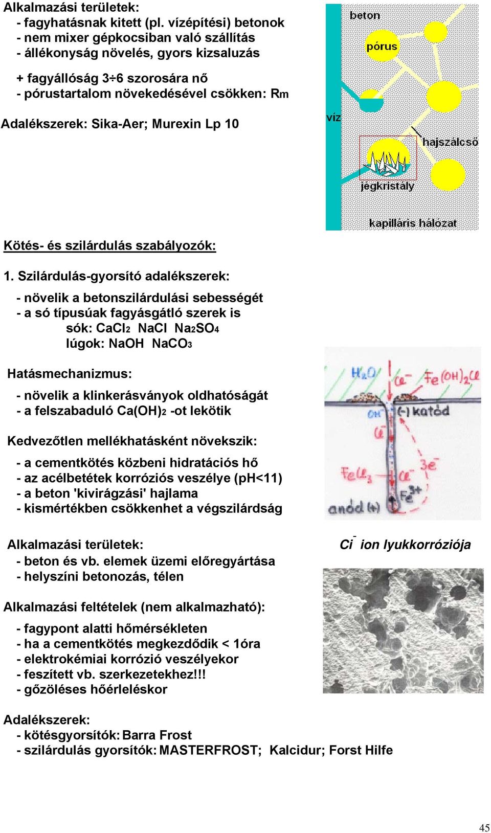 Murexin Lp 10 Kötés- és szilárdulás szabályozók: 1.