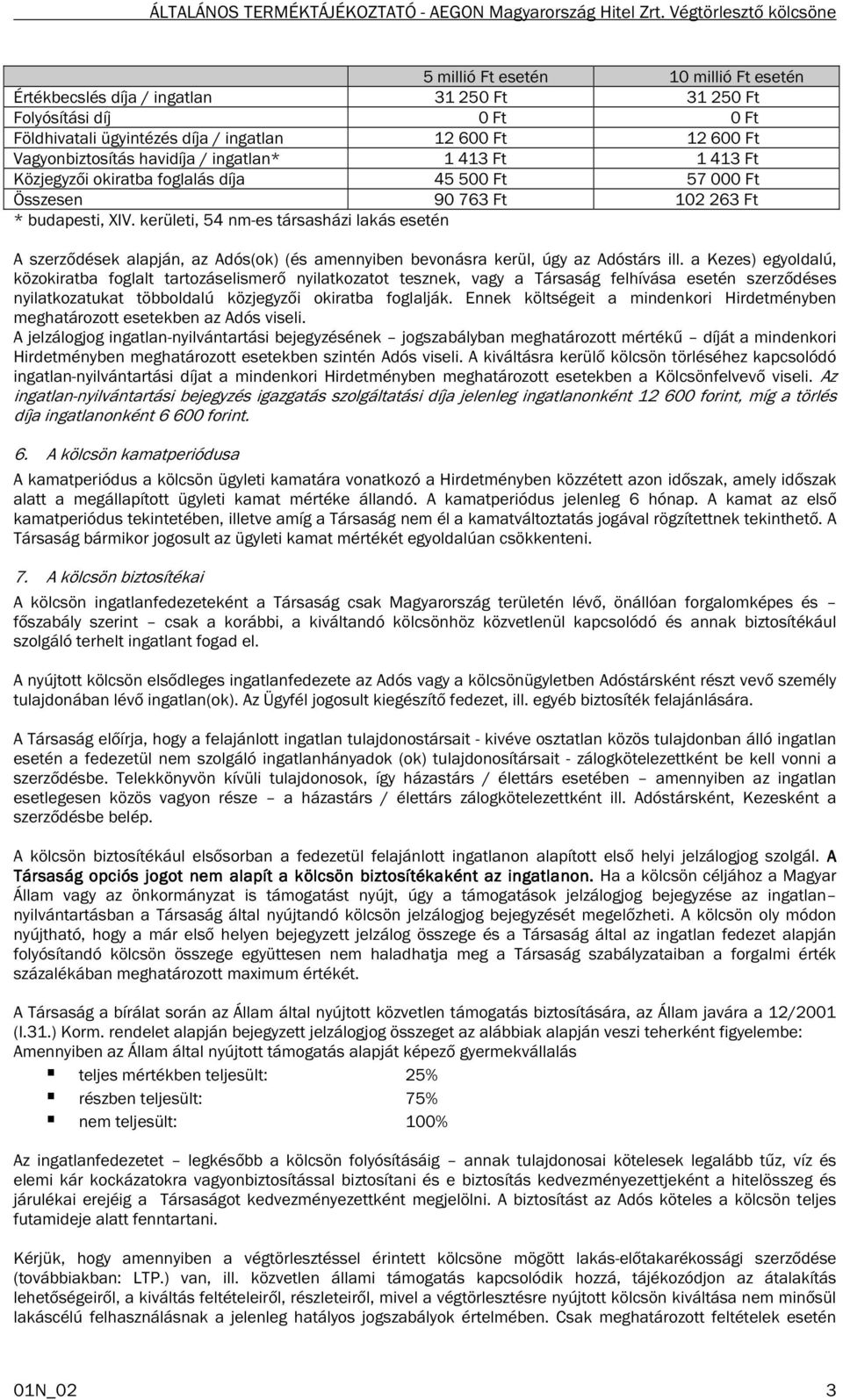 kerületi, 54 nm-es társasházi lakás esetén A szerződések alapján, az Adós(ok) (és amennyiben bevonásra kerül, úgy az Adóstárs ill.