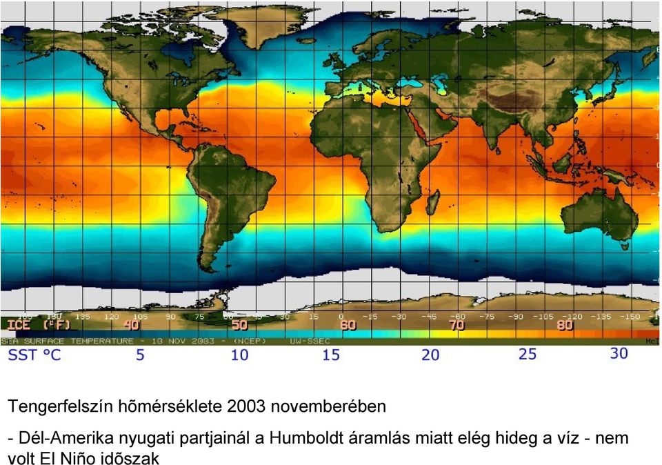 partjainál a Humboldt áramlás miatt