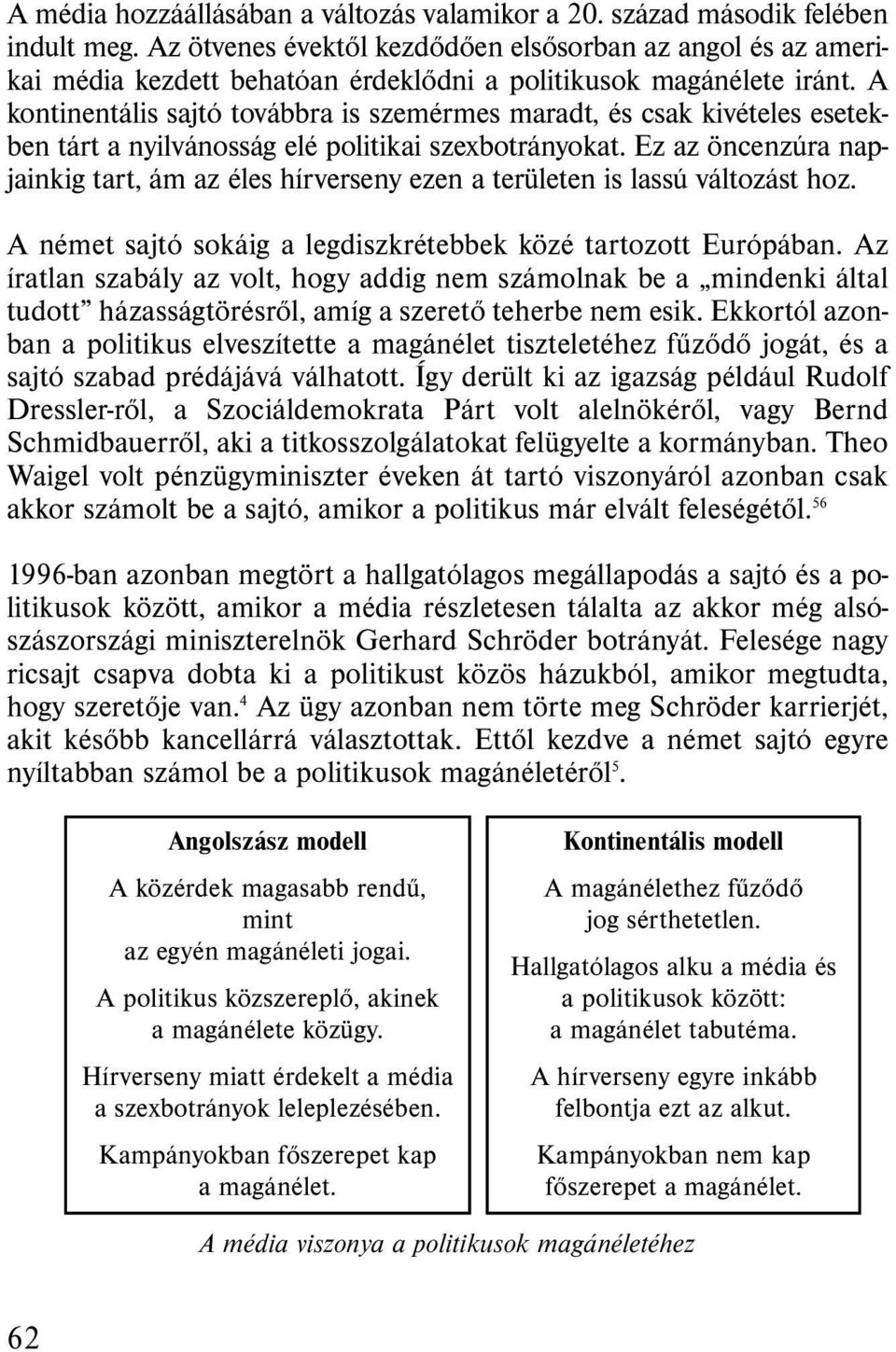 A kontinentális sajtó továbbra is szemérmes maradt, és csak kivételes esetekben tárt a nyilvánosság elé politikai szexbotrányokat.