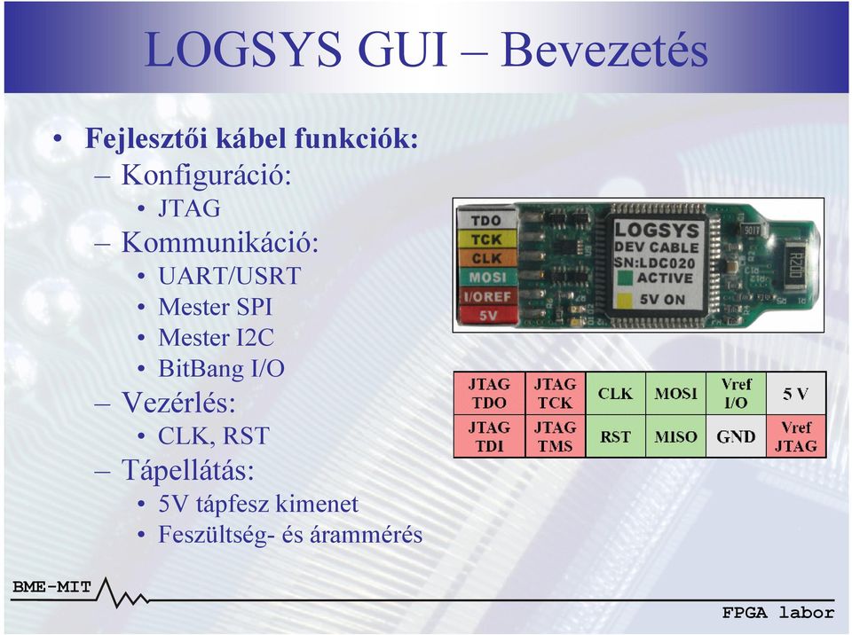 SPI Mester I2C BitBang I/O Vezérlés: CLK, RST