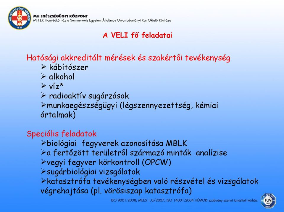 azonosítása MBLK a fertőzött területről származó minták analízise vegyi fegyver körkontroll (OPCW)