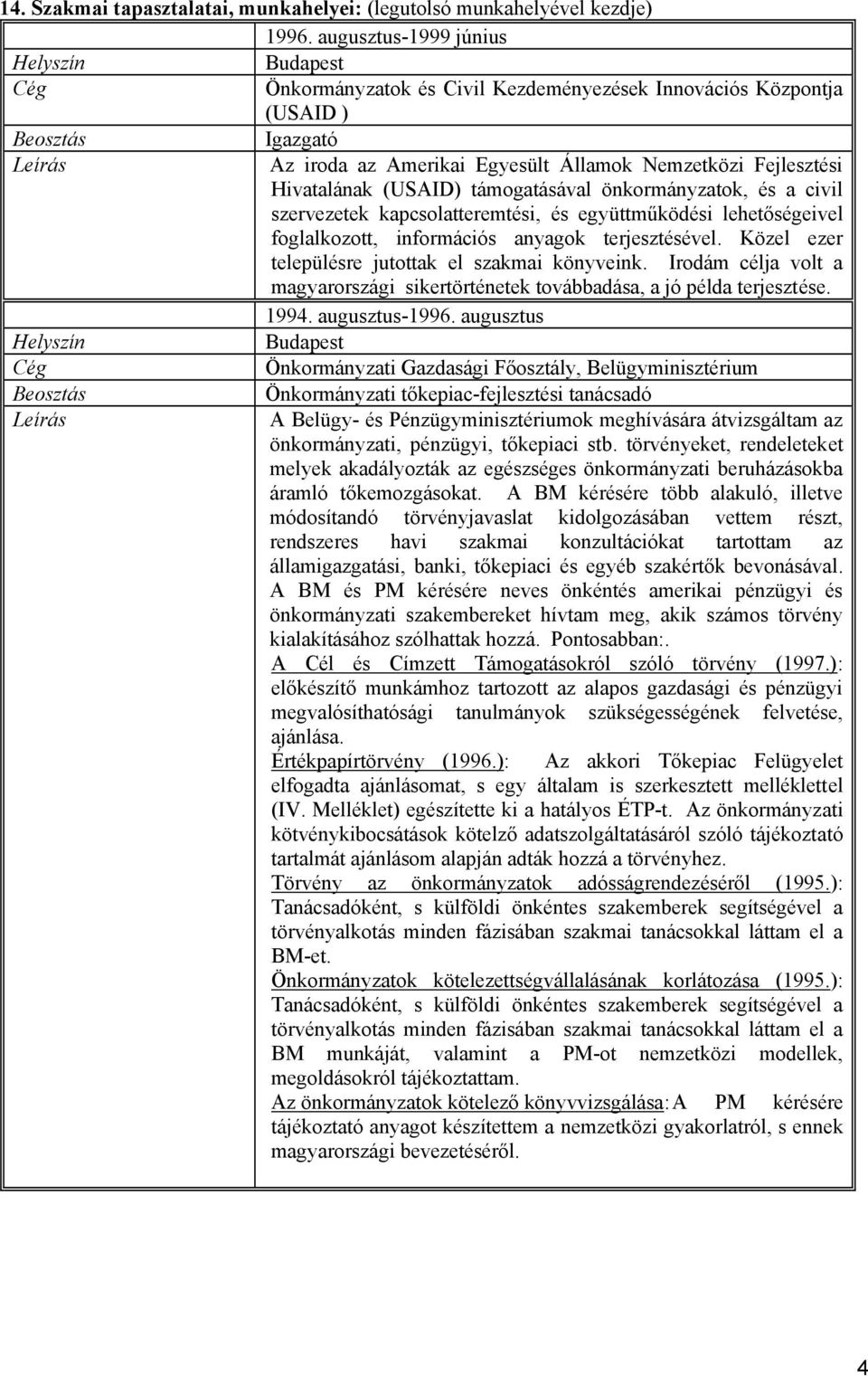 támogatásával önkormányzatok, és a civil szervezetek kapcsolatteremtési, és együttműködési lehetőségeivel foglalkozott, információs anyagok terjesztésével.