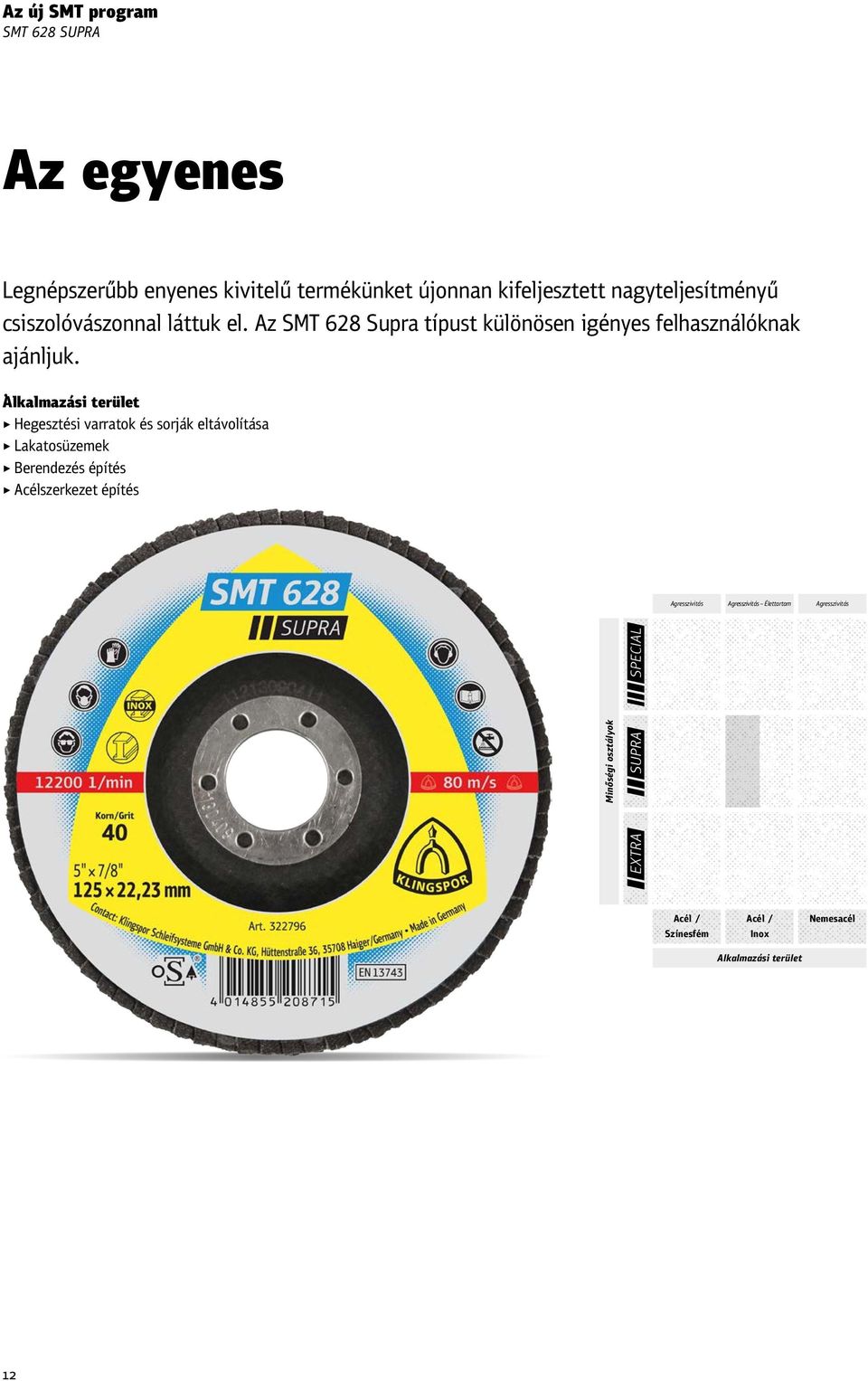 Az SMT 628 Supra típust különösen igényes felhasználóknak ajánljuk.