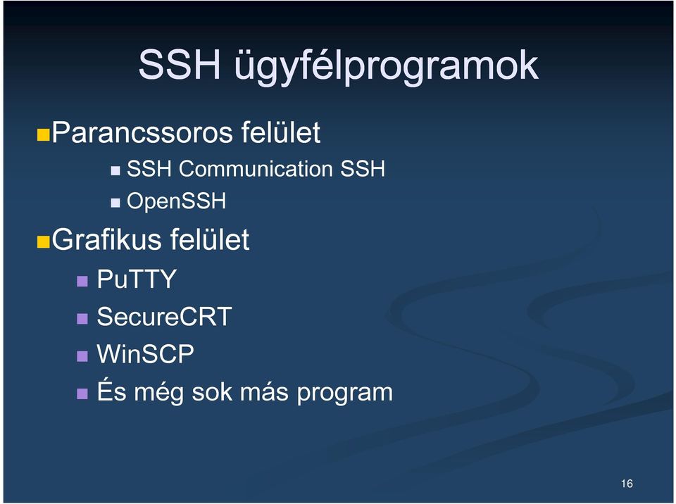 OpenSSH Grafikus felület PuTTY