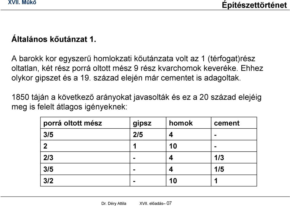 rész kvarchomok keveréke. Ehhez olykor gipszet és a 19. század elején már cementet is adagoltak.