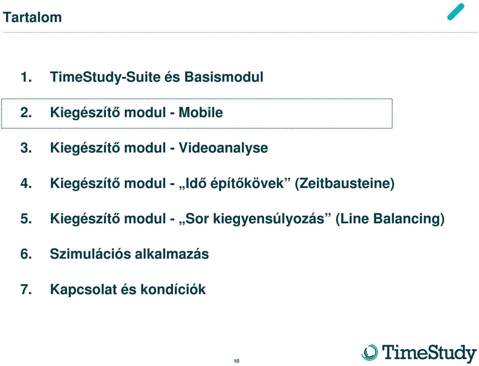 Kiegészítő modul - Idő építőkövek (Zeitbausteine) 5.
