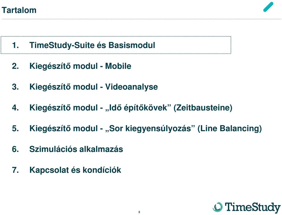 Kiegészítő modul - Idő építőkövek (Zeitbausteine) 5.