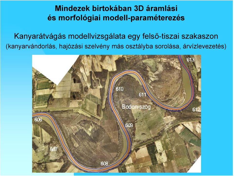 modellvizsgálata egy felső-tiszai szakaszon