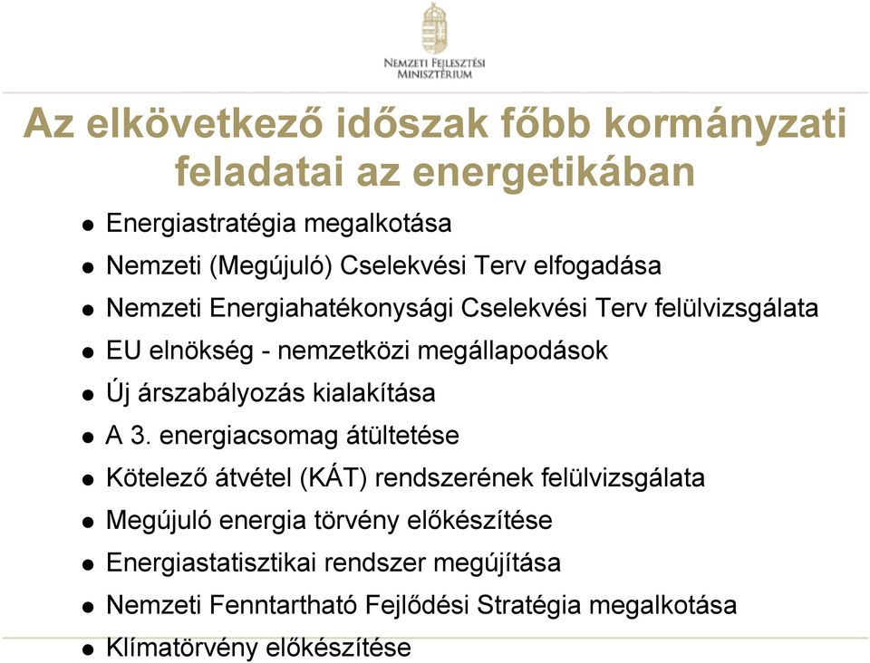 árszabályozás kialakítása A 3.