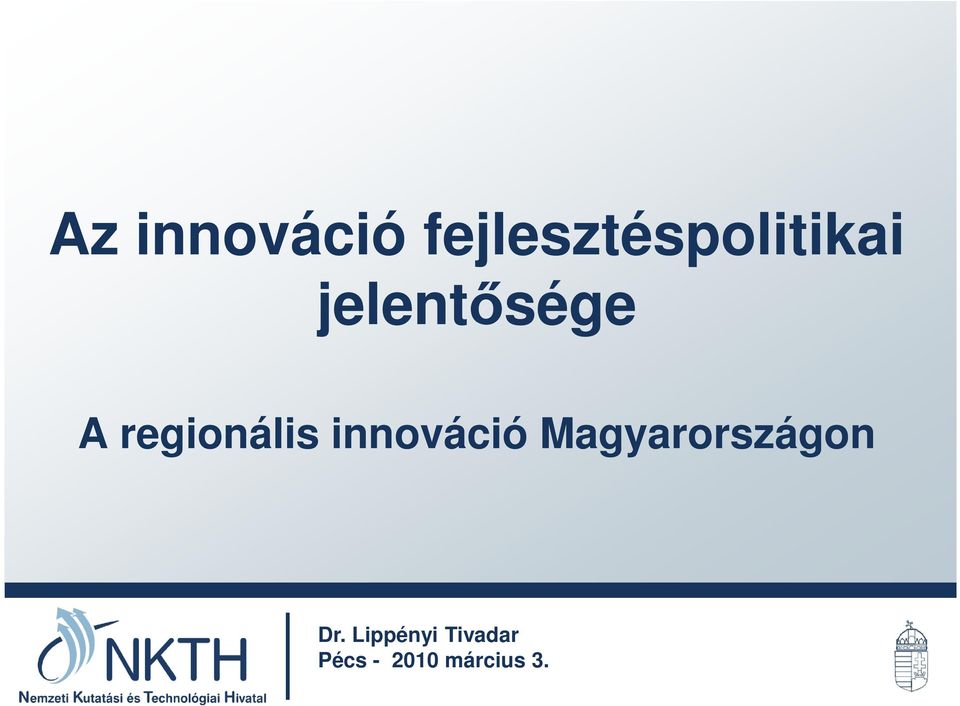 A regionális innováció
