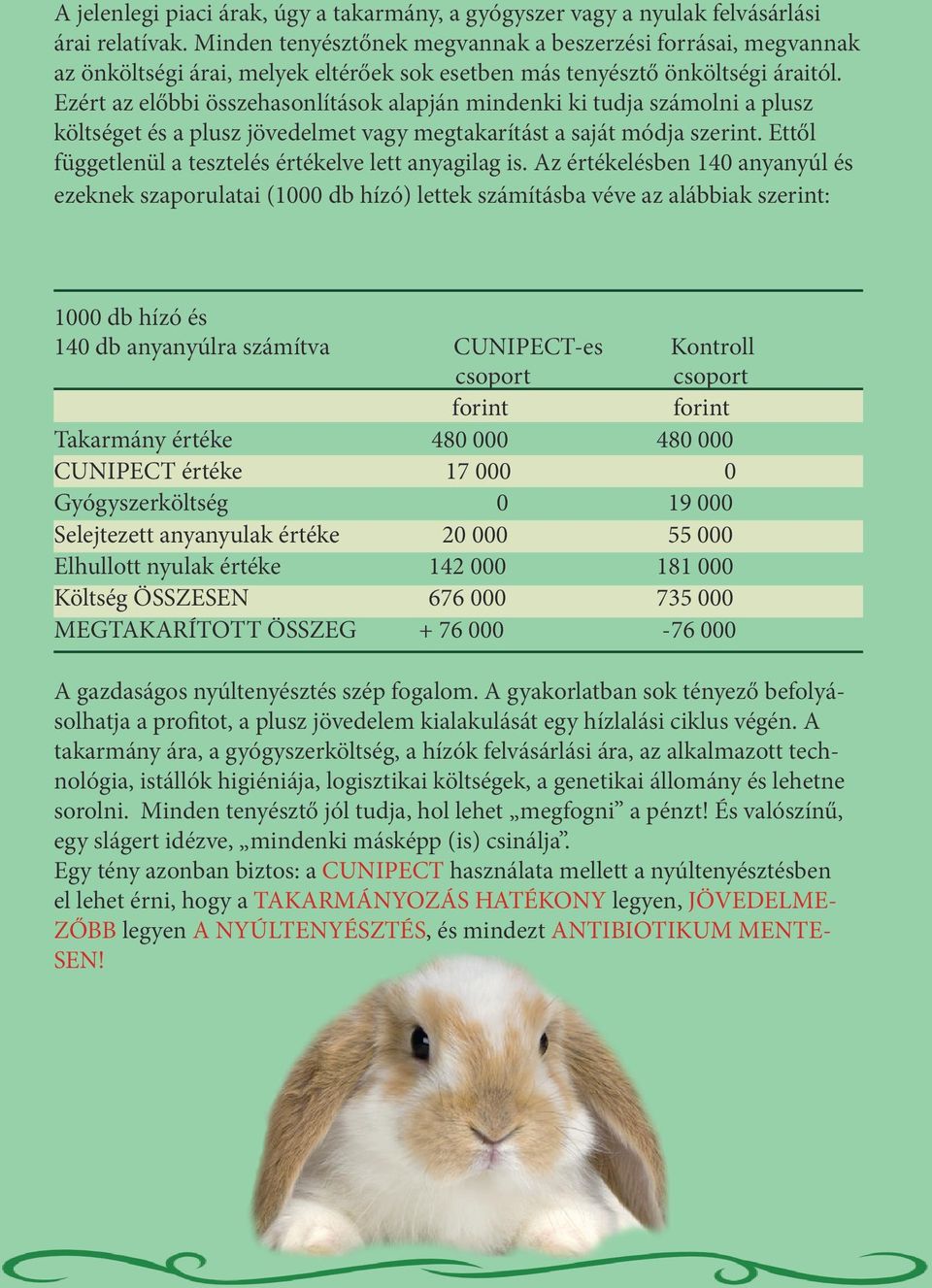 Ezért az előbbi összehasonlítások alapján mindenki ki tudja számolni a plusz költséget és a plusz jövedelmet vagy megtakarítást a saját módja szerint.