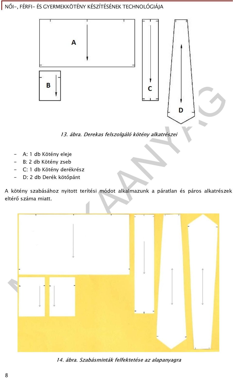 MUNKAANYAG. Bukvai Albertné. Női-, férfi- és gyermekkötény készítésének  technológiája. A követelménymodul megnevezése: Munka- és védőruhák készítése  - PDF Ingyenes letöltés