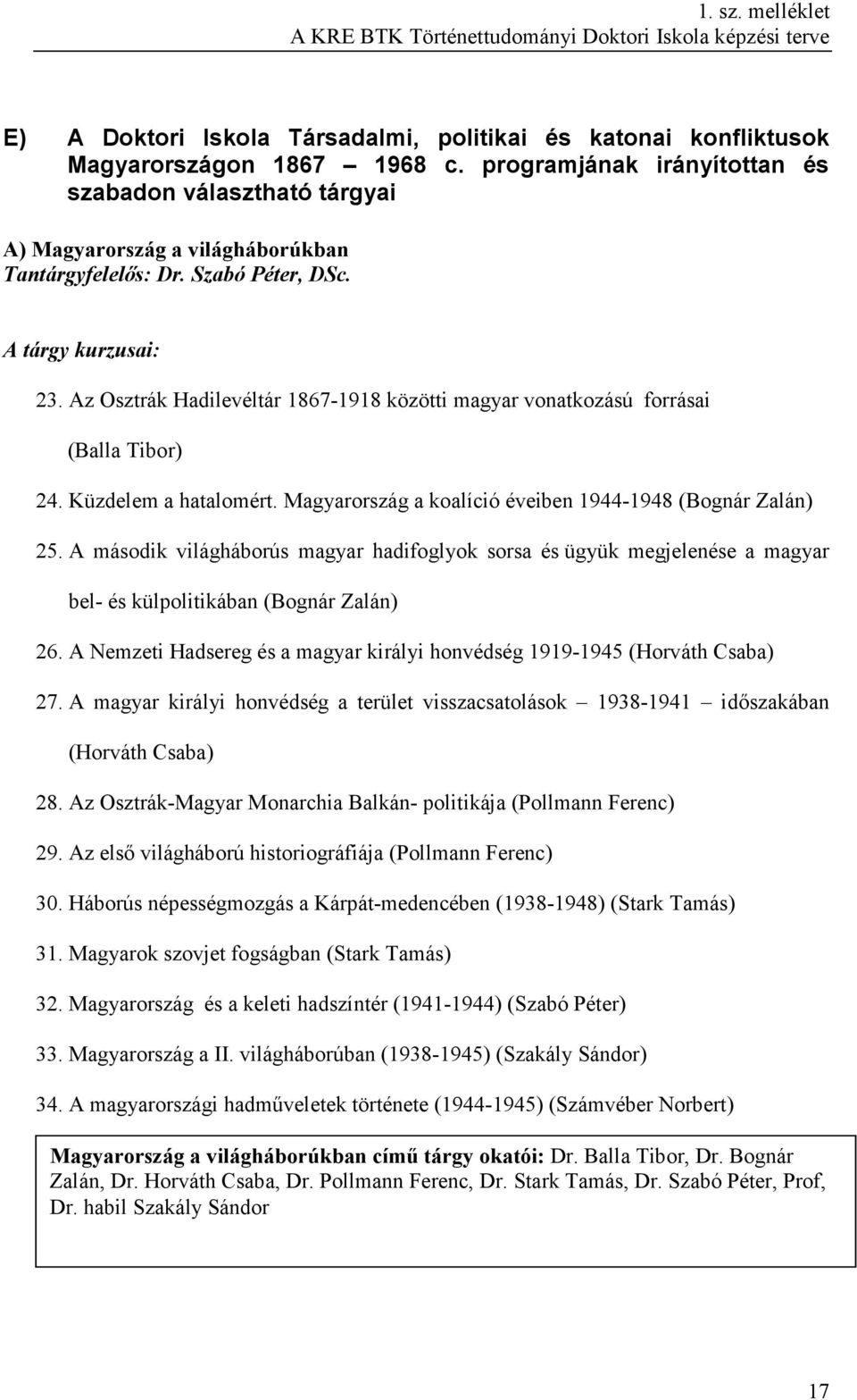 Az Osztrák Hadilevéltár 1867-1918 közötti magyar vonatkozású forrásai (Balla Tibor) 24. Küzdelem a hatalomért. Magyarország a koalíció éveiben 1944-1948 (Bognár Zalán) 25.