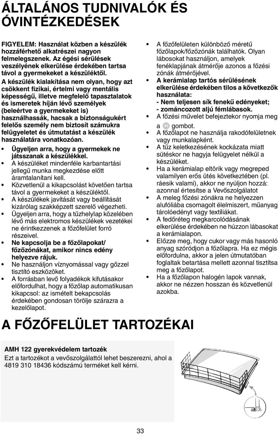 AZ ÜVEGKERÁMIA FŐZŐLAP HASZNÁLATA ELŐTT - PDF Ingyenes letöltés