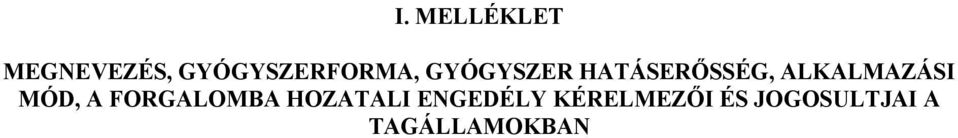 HATÁSERŐSSÉG, ALKALMAZÁSI MÓD, A