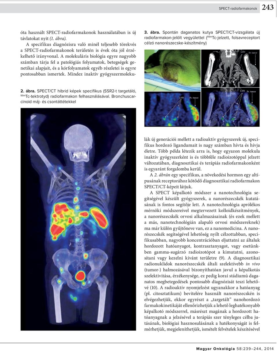 A specifikus diagnózisra való minél teljesebb törekvés a SPECT-radiofarmakonok területén is évek óta jól érzékelhető irányvonal.