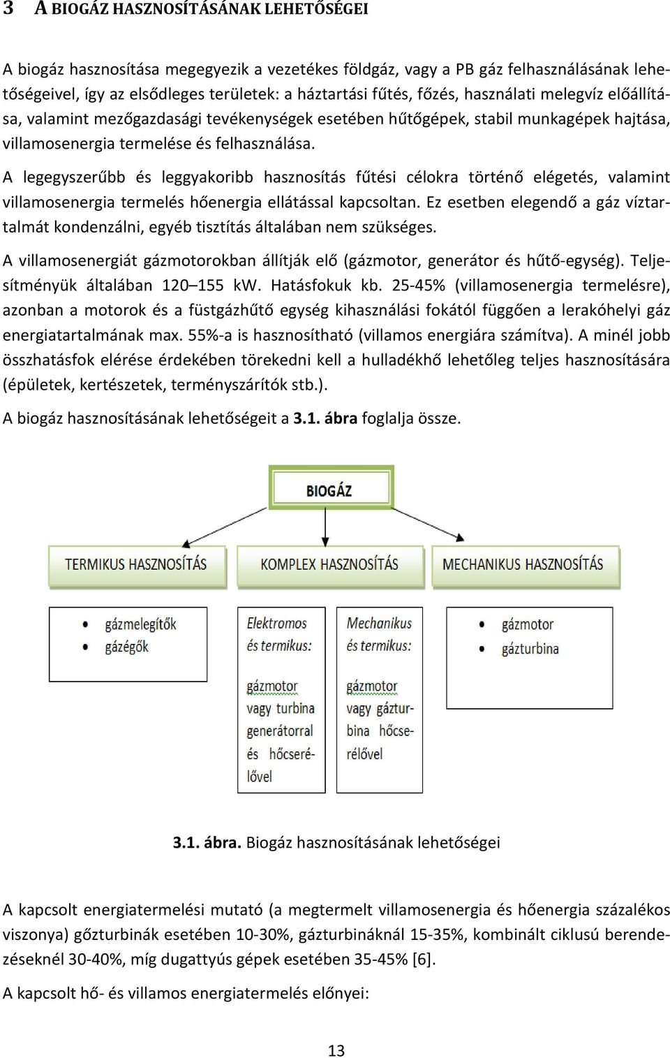 A legegyszerűbb és leggyakoribb hasznosítás fűtési célokra történő elégetés, valamint villamosenergia termelés hőenergia ellátással kapcsoltan.