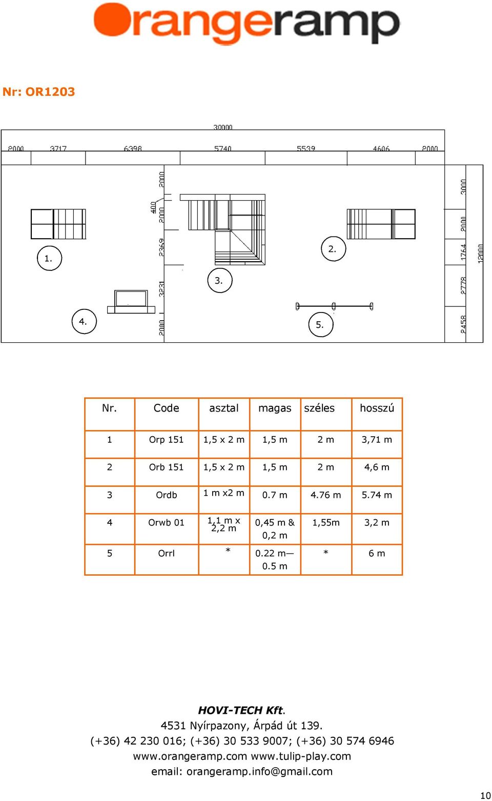 3,71 m 2 Orb 151 1,5 x 2 m 1,5 m 2 m 4,6 m 3 Ordb 1 m x2 m 0.