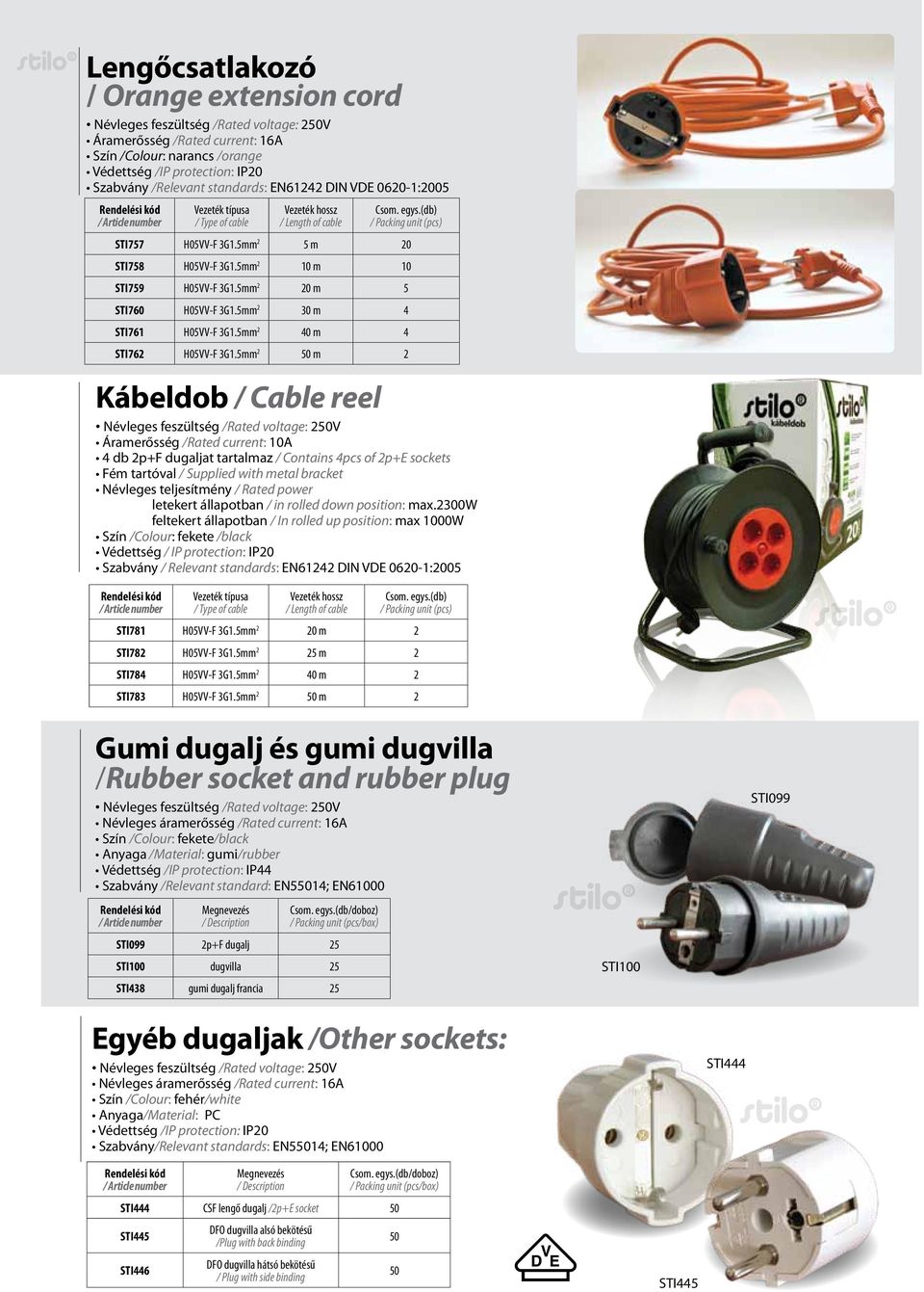 5mm 2 20 m 5 STI760 H05VV-F 3G1.5mm 2 30 m 4 STI761 H05VV-F 3G1.5mm 2 40 m 4 STI762 H05VV-F 3G1.