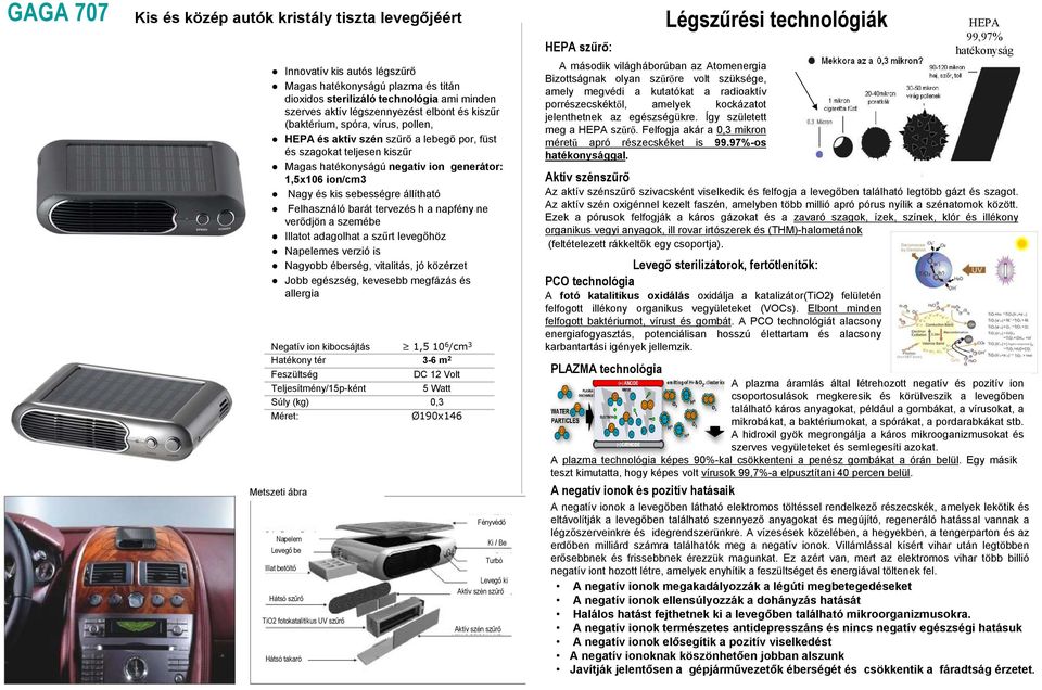 állítható Felhasználó barát tervezés h a napfény ne verődjön a szemébe Illatot adagolhat a szűrt levegőhöz Napelemes verzió is Nagyobb éberség, vitalitás, jó közérzet Jobb egészség, kevesebb megfázás