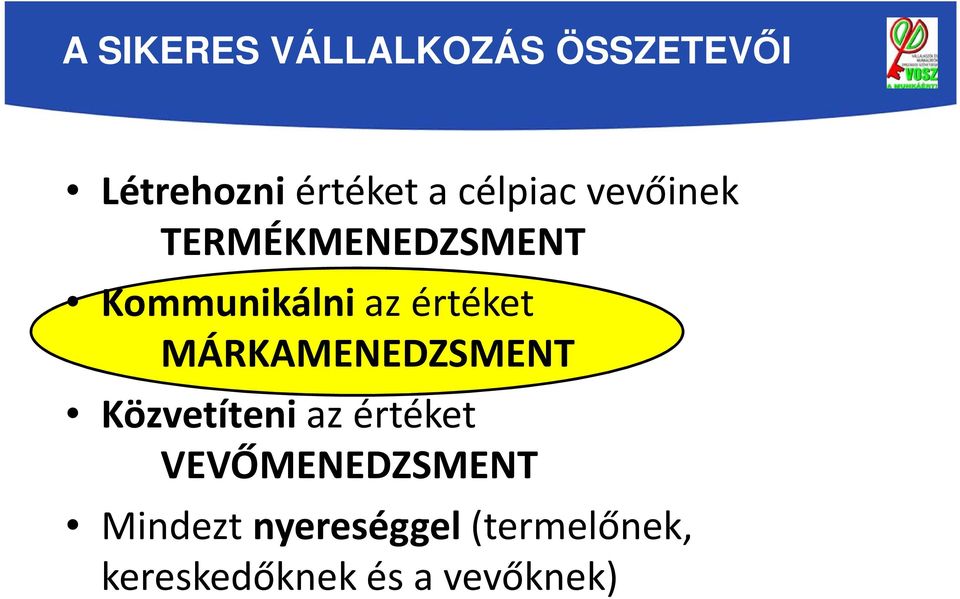 értéket MÁRKAMENEDZSMENT Közvetíteniaz értéket