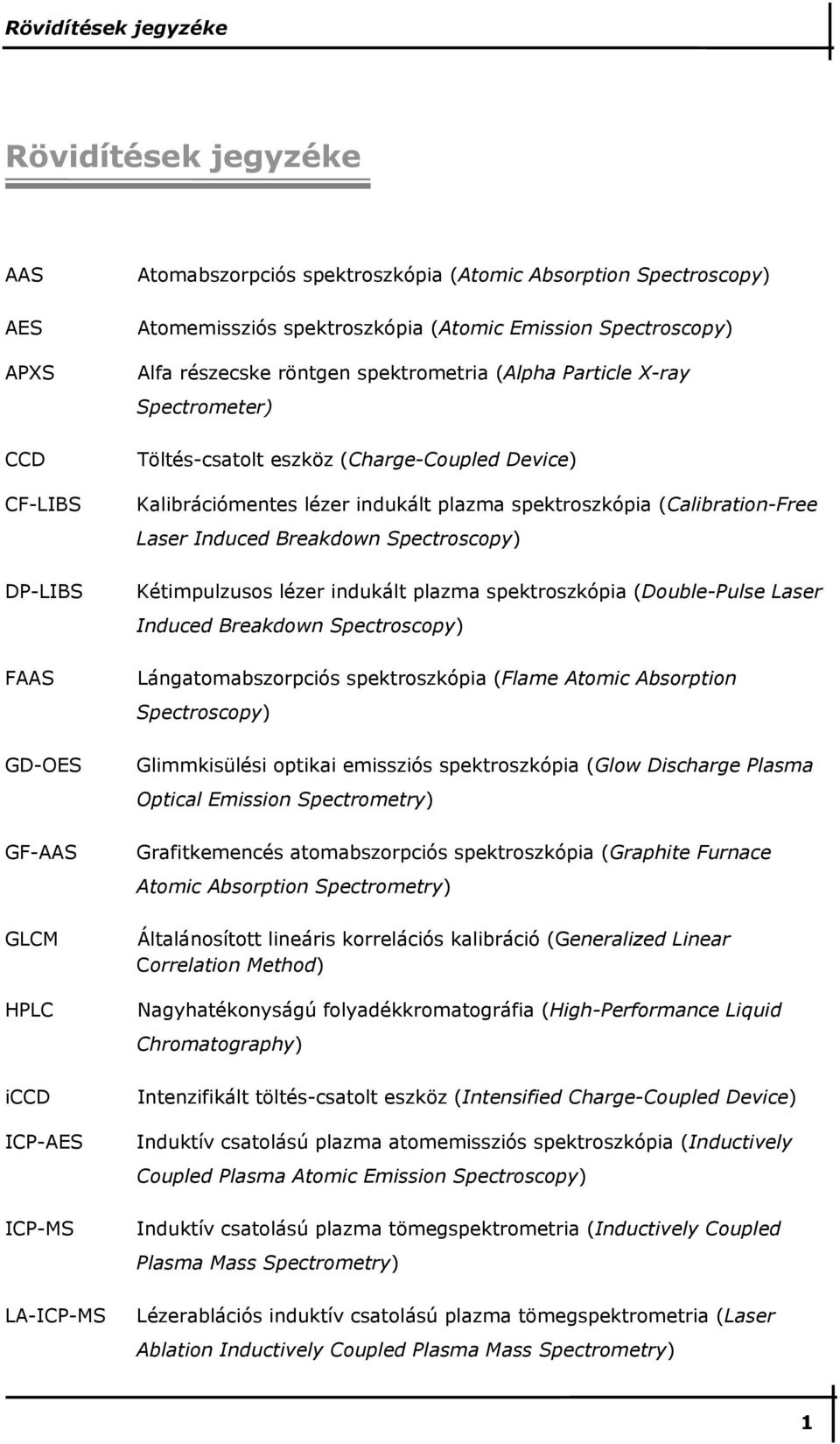 lézer indukált plazma spektroszkópia (Calibration-Free Laser Induced Breakdown Spectroscopy) Kétimpulzusos lézer indukált plazma spektroszkópia (Double-Pulse Laser Induced Breakdown Spectroscopy)