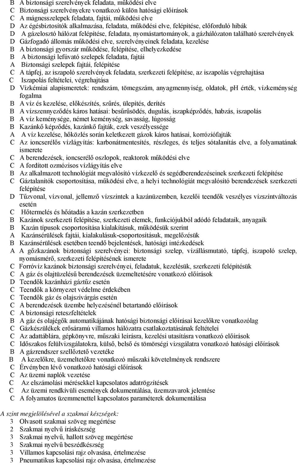 szerelvényeinek feladata, kezelése B A biztonsági gyorszár működése, felépítése, elhelyezkedése B A biztonsági lefúvató szelepek feladata, fajtái A Biztonsági szelepek fajtái, felépítése C A tápfej,