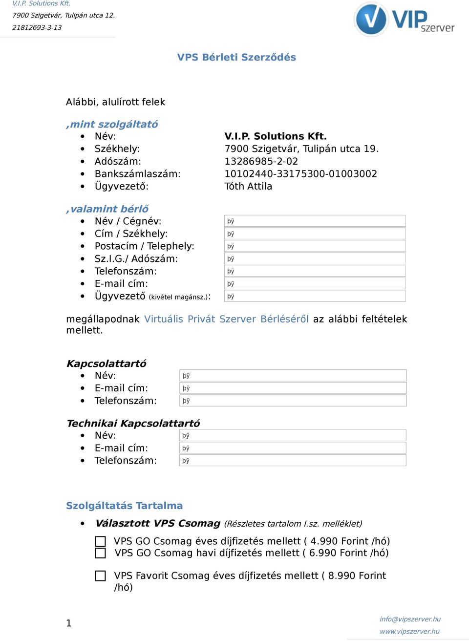 VPS Bérleti Szerződés - PDF Free Download