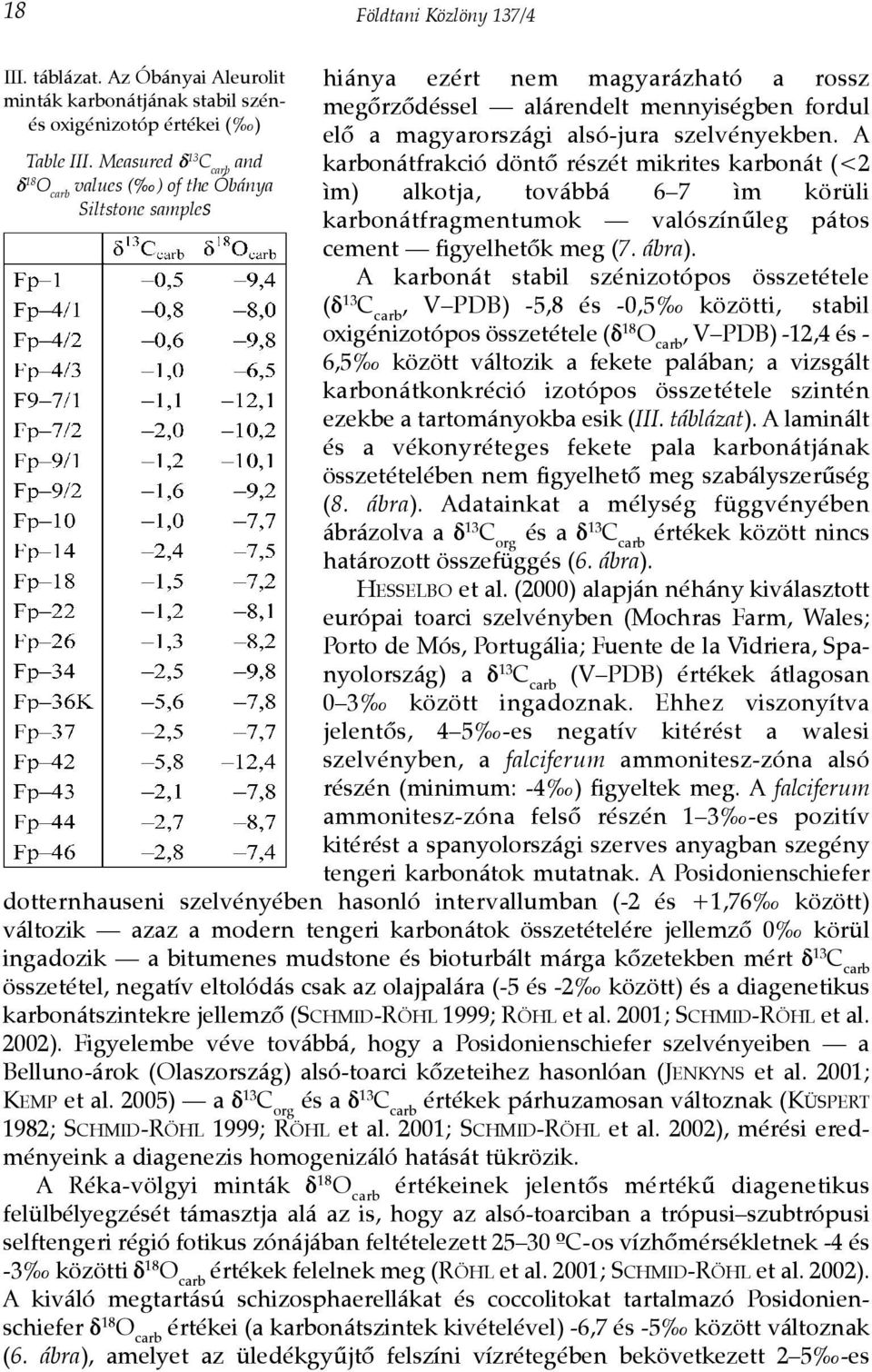 szelvényekben. A karbonátfrakció döntõ részét mikrites karbonát (<2 ìm) alkotja, továbbá 6 7 ìm körüli karbonátfragmentumok valószínûleg pátos cement figyelhetõk meg (7. ábra).