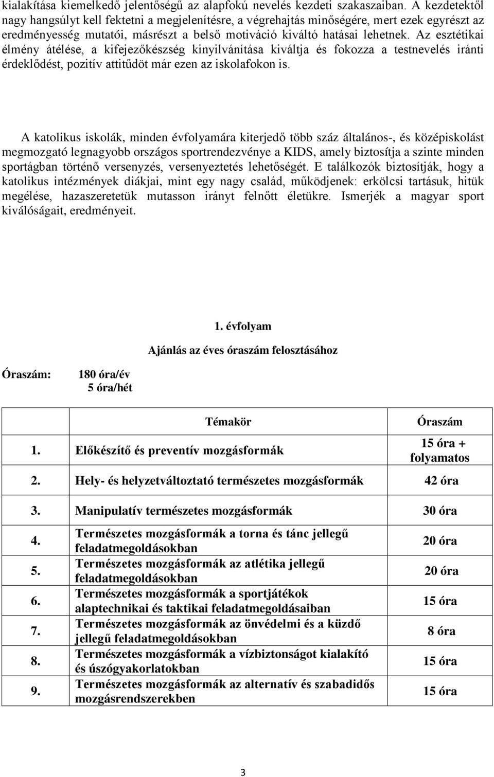 Az esztétikai élmény átélése, a kifejezőkészség kinyilvánítása kiváltja és fokozza a testnevelés iránti érdeklődést, pozitív attitűdöt már ezen az iskolafokon is.