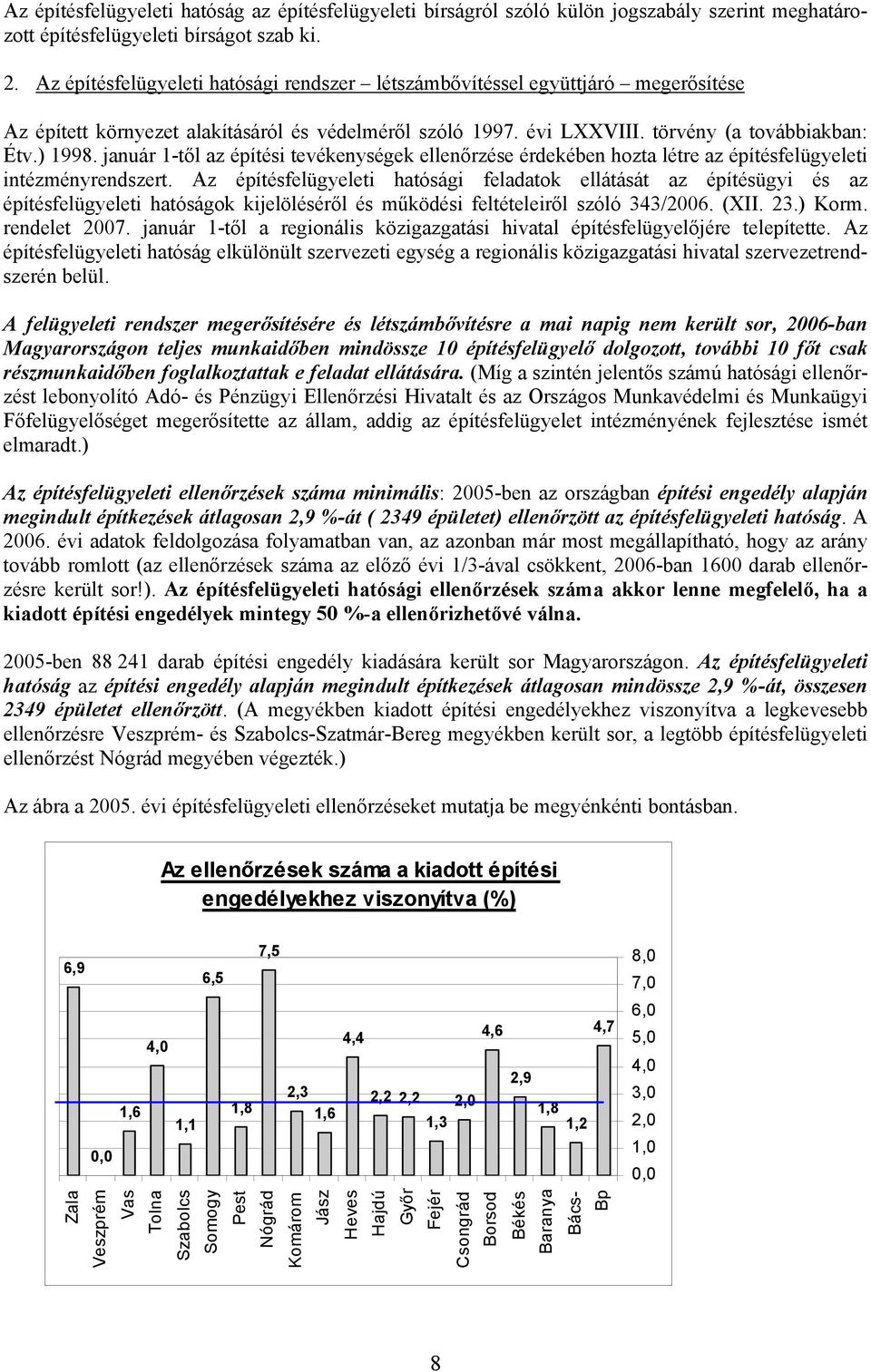 január 1-től az építési tevékenységek ellenőrzése érdekében hozta létre az építésfelügyeleti intézményrendszert.