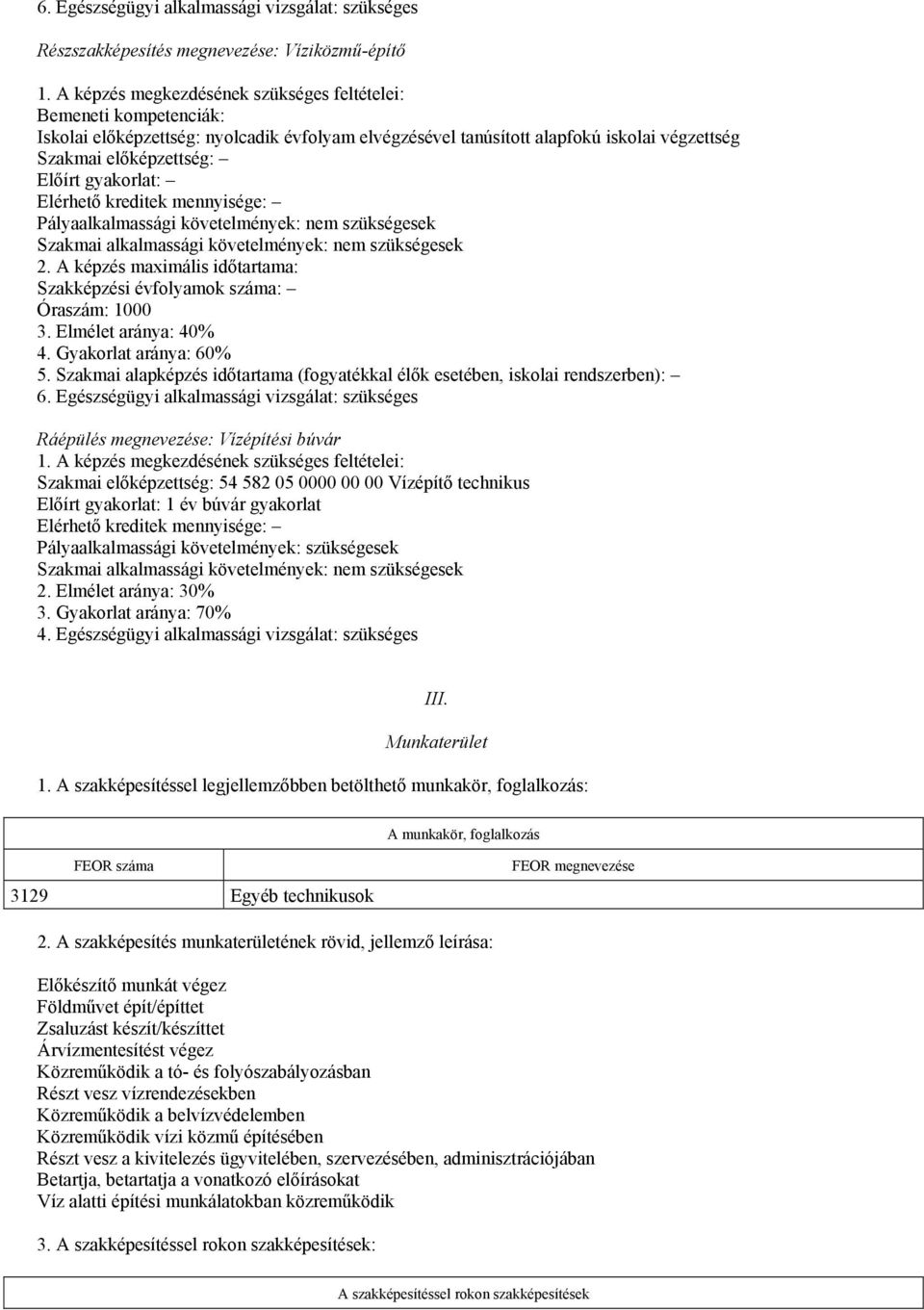 gyakorlat: Elérhető kreditek mennyisége: Pályaalkalmassági követelmények: nem szükségesek Szakmai alkalmassági követelmények: nem szükségesek 2.