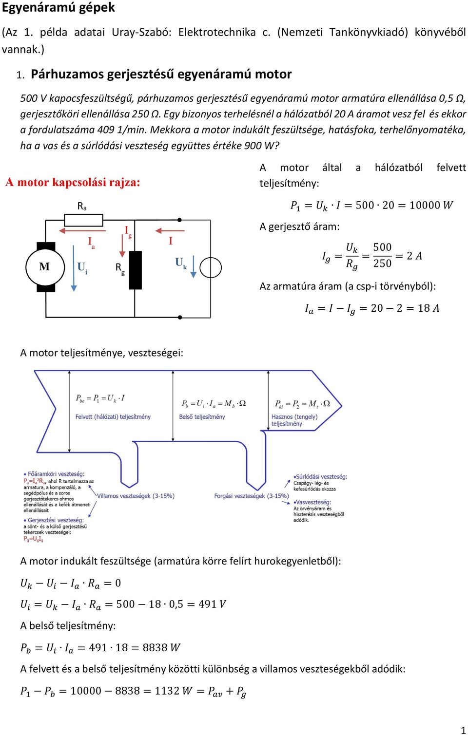 Az 1. példa adatai Uray-Szabó: Elektrotechnika c. (Nemzeti Tankönyvkiadó)  könyvéből vannak.) - PDF Ingyenes letöltés