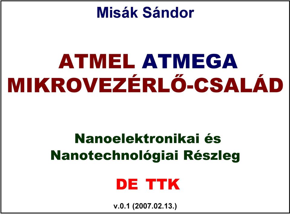 Nanoelektronikai és