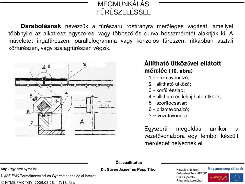 Állítható ütközővel ellátott mérőléc (10.