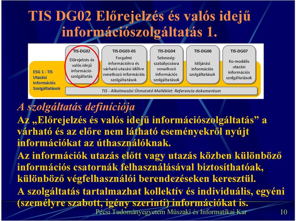 nyújt információkat az úthasználóknak.